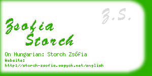 zsofia storch business card